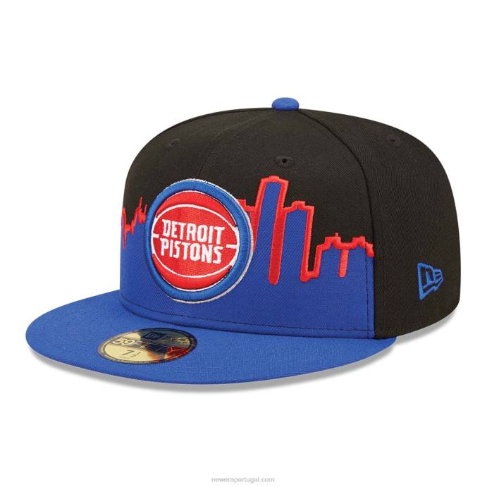FFTN1306 New Era detroitpistons nba tip off 2022 boné preto 59fifty