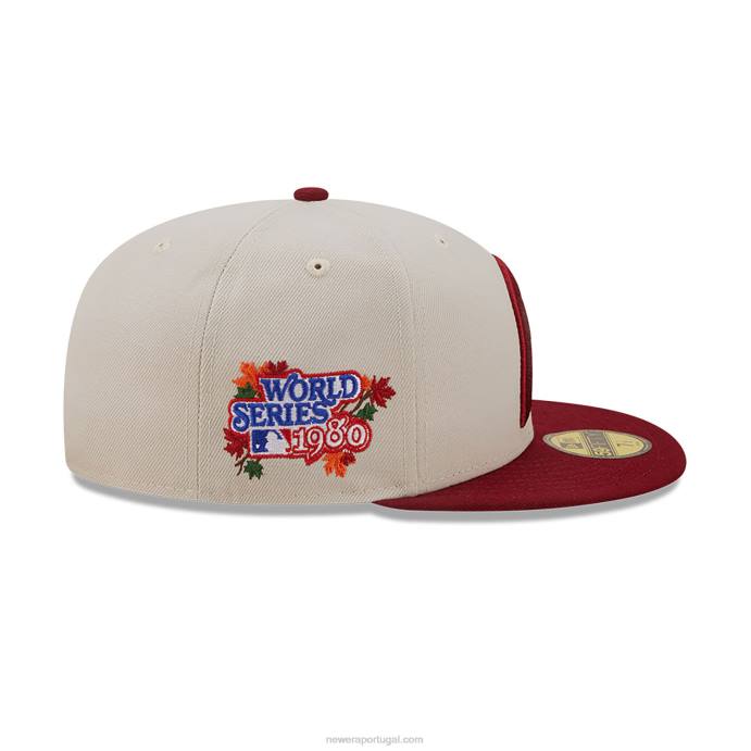 FFTN1307 New Era philadelphia phillies fall boné clássico branco 59fifty