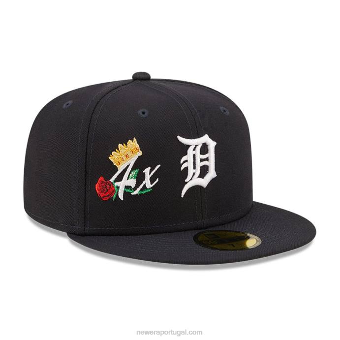 FFTN1311 New Era boné detroit tigers crown champs navy 59fifty ajustado