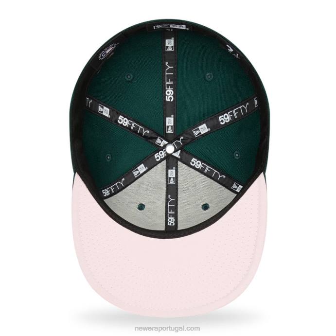 FFTN1314 New Era Boné Oakland Athletics MLB Flower Green 59Fifty
