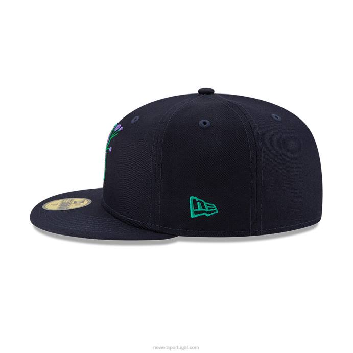 FFTN1316 New Era boné ajustado azul marinho 59fifty com patch lateral seattle mariners