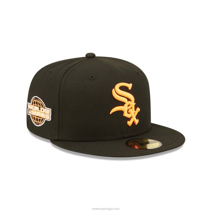 FFTN1317 New Era Boné Chicago White Sox Summer Pop Black 59Fifty