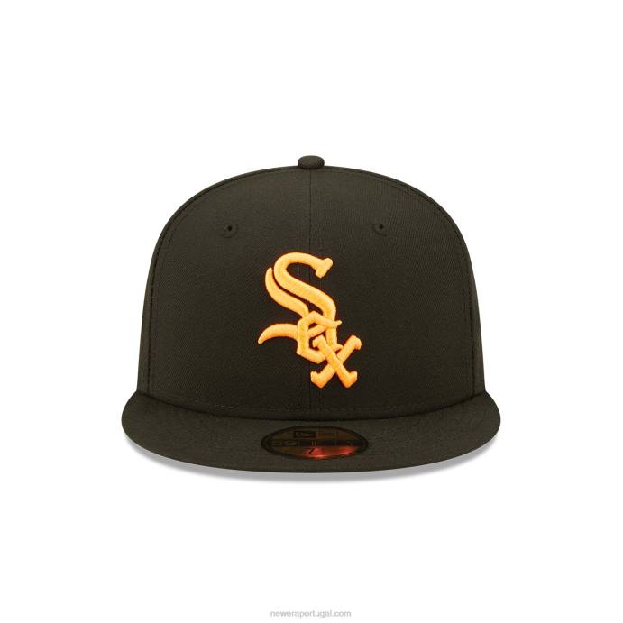 FFTN1317 New Era Boné Chicago White Sox Summer Pop Black 59Fifty