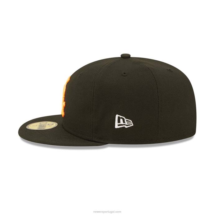 FFTN1317 New Era Boné Chicago White Sox Summer Pop Black 59Fifty