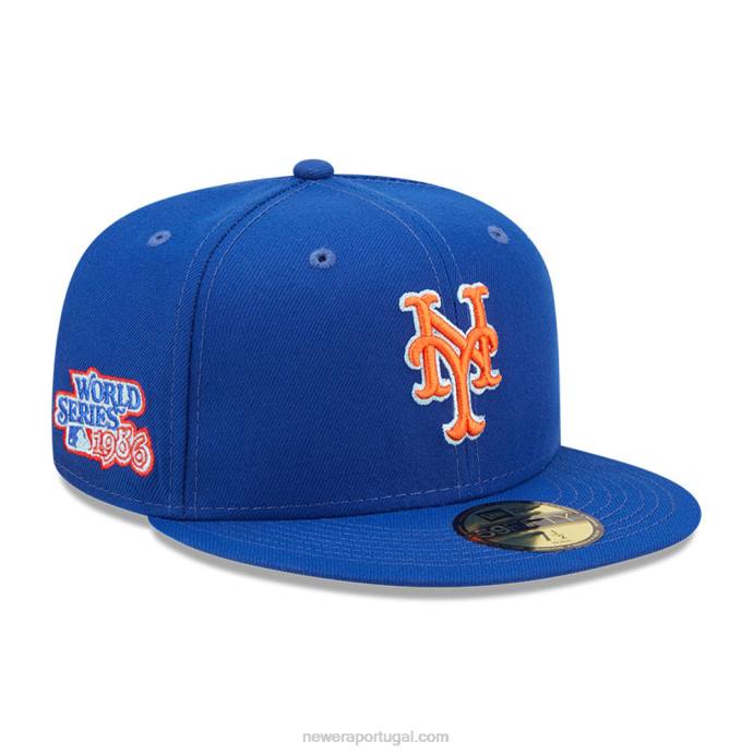 FFTN1319 New Era New York Mets MLB Cloud Blue 59Fifty Boné Justo
