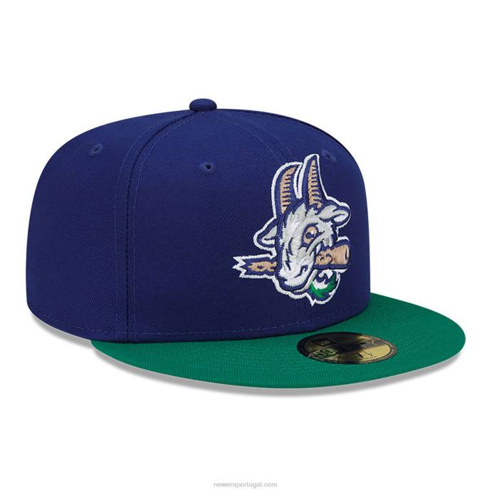 FFTN131 New Era Boné Hartford Yard Goats Milb Blue 59 Fifty