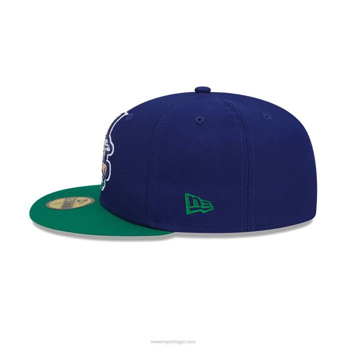 FFTN131 New Era Boné Hartford Yard Goats Milb Blue 59 Fifty