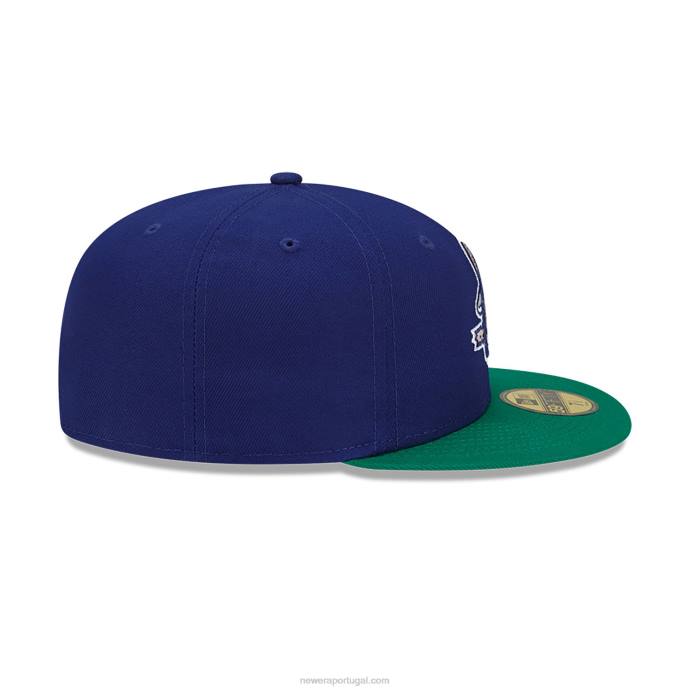 FFTN131 New Era Boné Hartford Yard Goats Milb Blue 59 Fifty