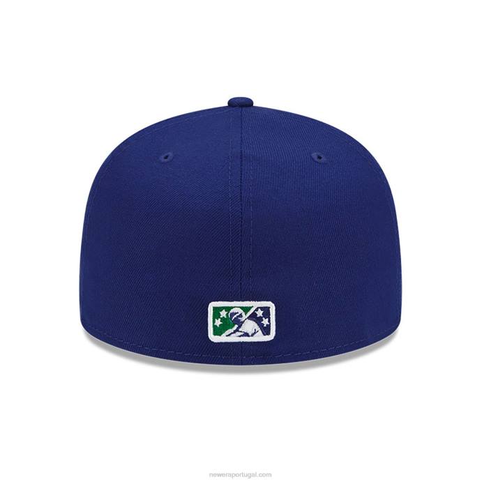 FFTN131 New Era Boné Hartford Yard Goats Milb Blue 59 Fifty
