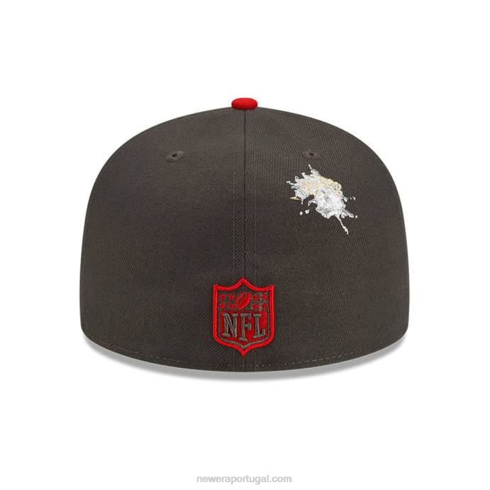 FFTN1320 New Era boné tampa bay buccaneers x grampo cinza escuro 59fifty