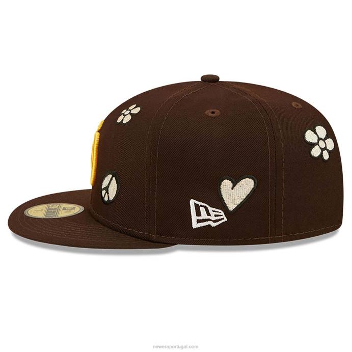 FFTN1322 New Era san diego padres mlb luz solar pop boné marrom escuro 59fifty