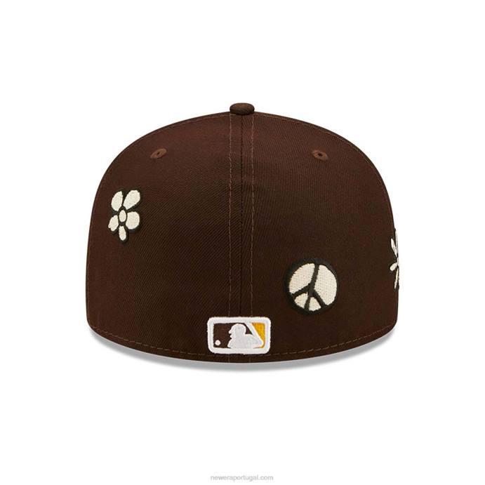 FFTN1322 New Era san diego padres mlb luz solar pop boné marrom escuro 59fifty