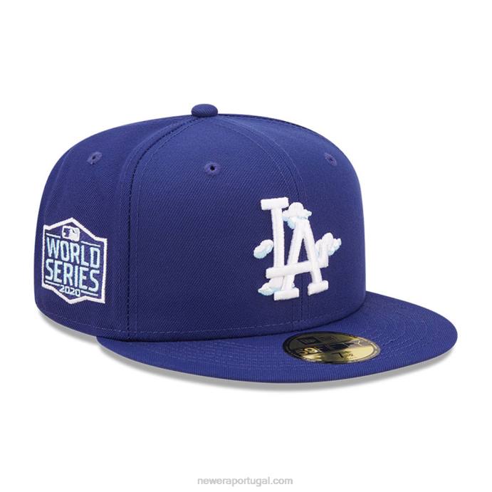 FFTN1323 New Era boné la dodgers comic cloud azul escuro 59fifty
