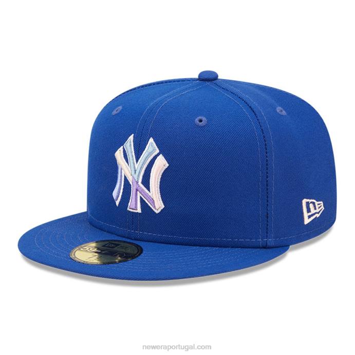 FFTN1325 New Era New York Yankees MLB Nightbreak Team Blue Boné 59 Fifty