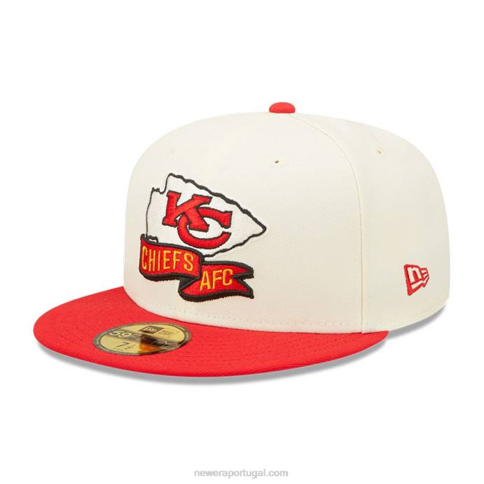 FFTN1327 New Era Boné kansas city chiefs nfl sideline 2022 branco 59fifty