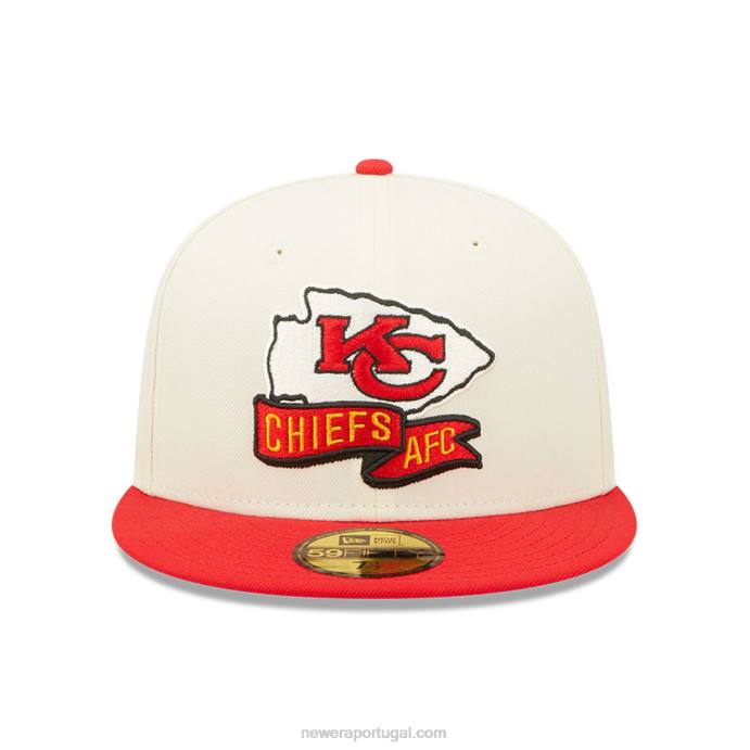 FFTN1327 New Era Boné kansas city chiefs nfl sideline 2022 branco 59fifty