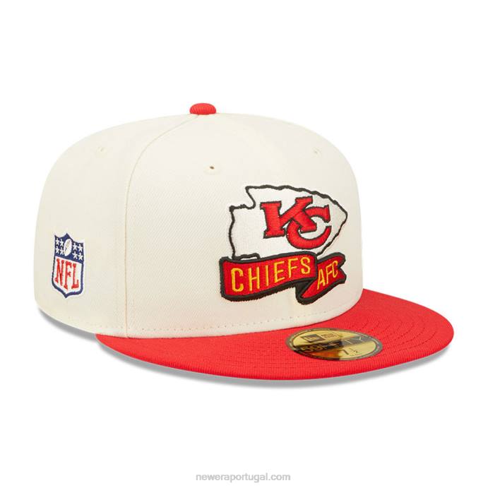 FFTN1327 New Era Boné kansas city chiefs nfl sideline 2022 branco 59fifty