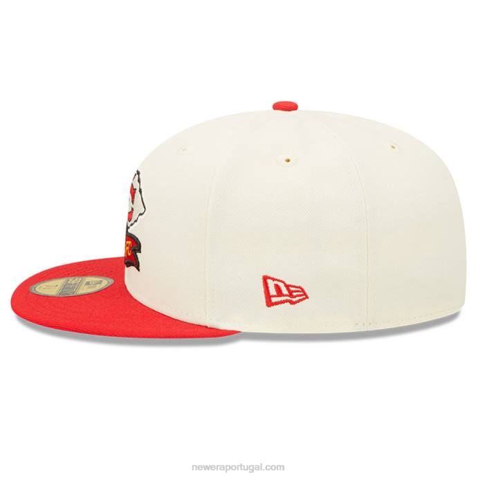 FFTN1327 New Era Boné kansas city chiefs nfl sideline 2022 branco 59fifty