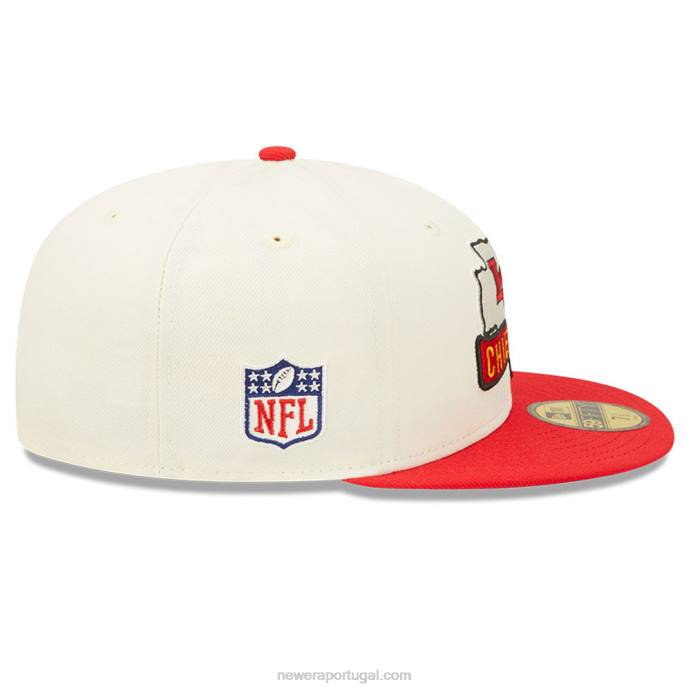 FFTN1327 New Era Boné kansas city chiefs nfl sideline 2022 branco 59fifty