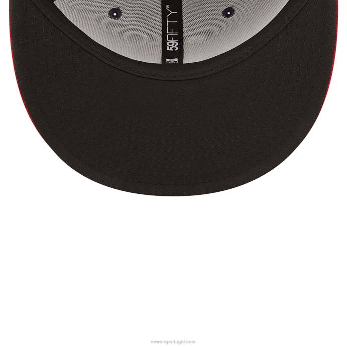 FFTN1328 New Era boné justo cleveland Guardians 59fifty Autêntico Performance Navy
