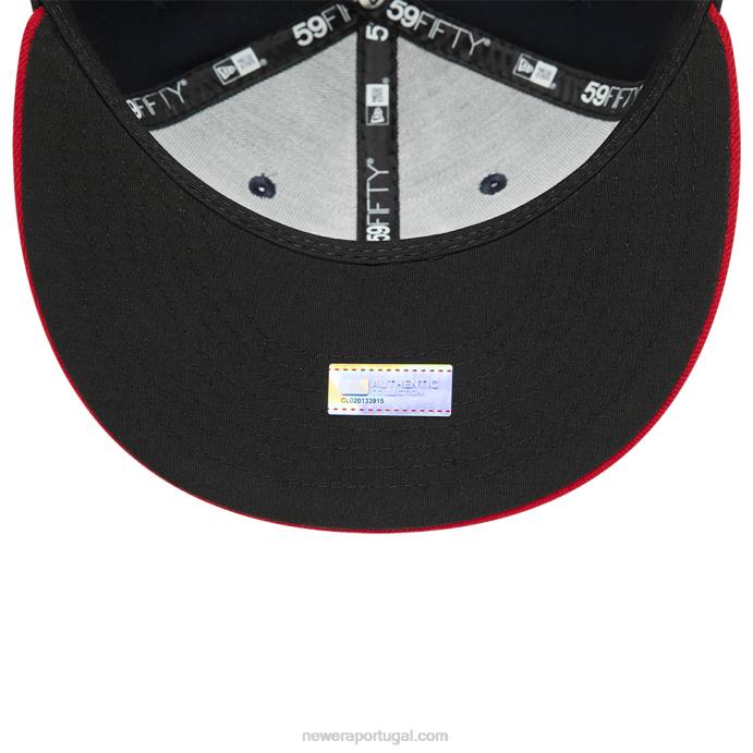 FFTN1328 New Era boné justo cleveland Guardians 59fifty Autêntico Performance Navy