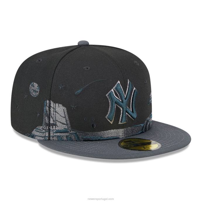 FFTN132 New Era Boné New York Yankees Planetary Black 59Fifty