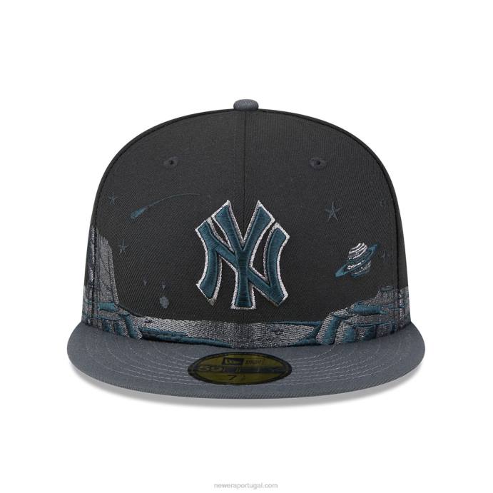 FFTN132 New Era Boné New York Yankees Planetary Black 59Fifty