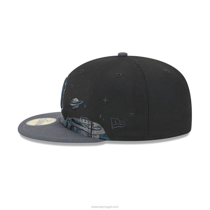 FFTN132 New Era Boné New York Yankees Planetary Black 59Fifty