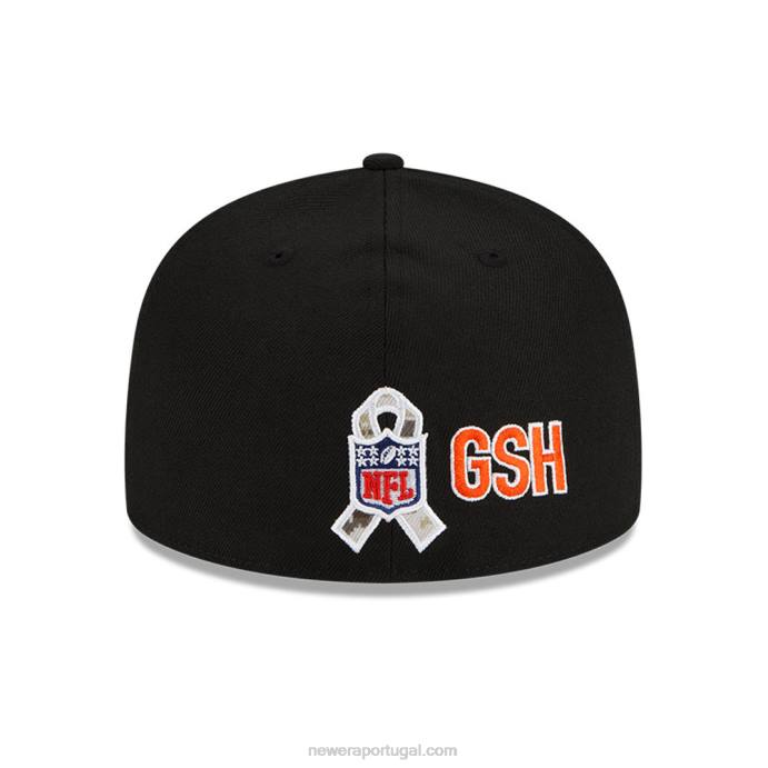 FFTN1330 New Era Chicago Bears saudação nfl para servir o boné preto 59fifty