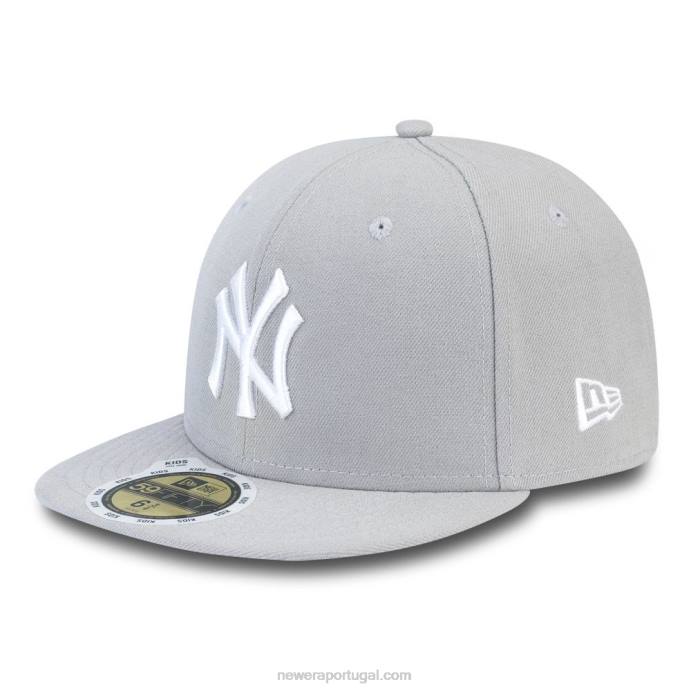 FFTN1331 New Era NY Yankees Essential Kids Grey 59Fifty
