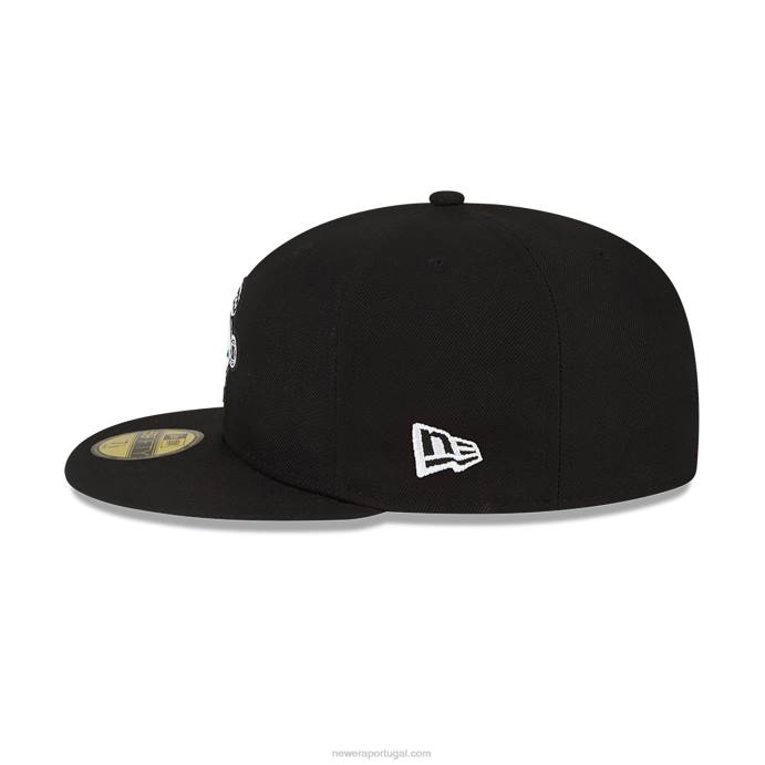 FFTN1332 New Era Boné miami heat nba x marvel viúva negra preto 59fifty