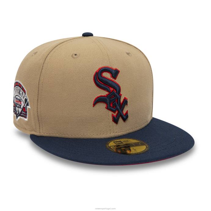 FFTN1333 New Era Boné Chicago White Sox Camel 59 Fifty