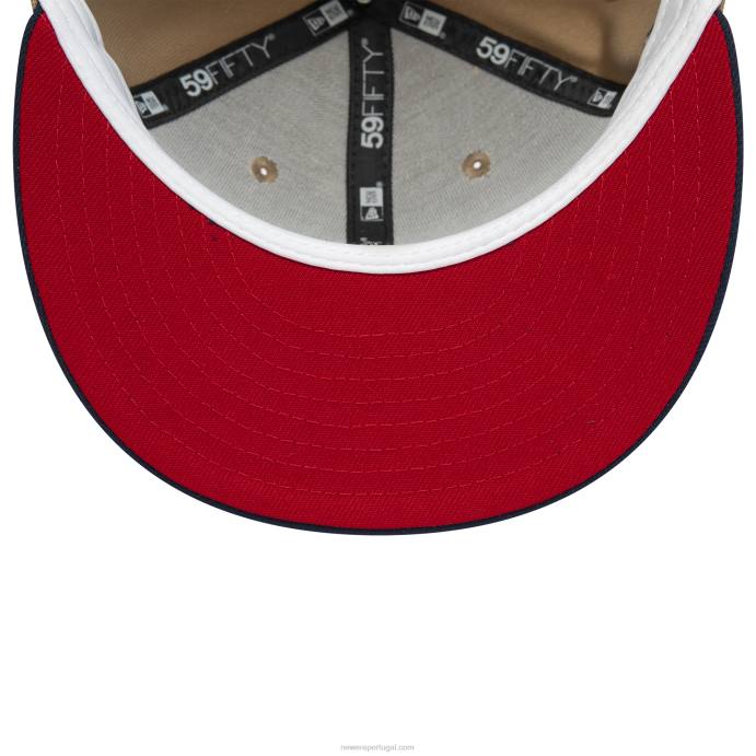 FFTN1333 New Era Boné Chicago White Sox Camel 59 Fifty