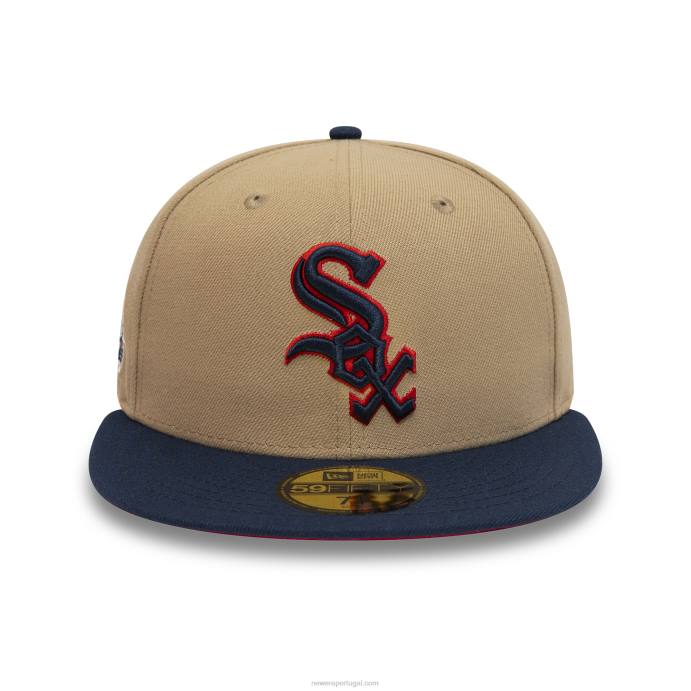 FFTN1333 New Era Boné Chicago White Sox Camel 59 Fifty