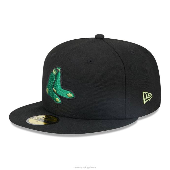 FFTN1334 New Era Boné boston red sox metálico pop preto 59fifty