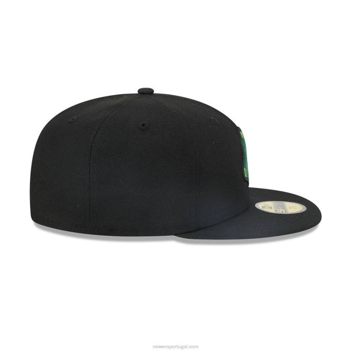 FFTN1334 New Era Boné boston red sox metálico pop preto 59fifty