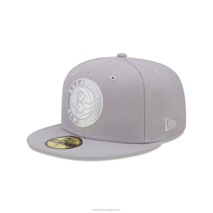 FFTN1336 New Era boné justo Brooklyn Nets Light Fantasy Grey 59Fifty