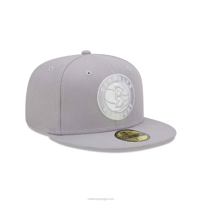 FFTN1336 New Era boné justo Brooklyn Nets Light Fantasy Grey 59Fifty