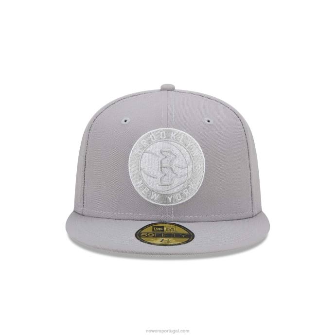 FFTN1336 New Era boné justo Brooklyn Nets Light Fantasy Grey 59Fifty