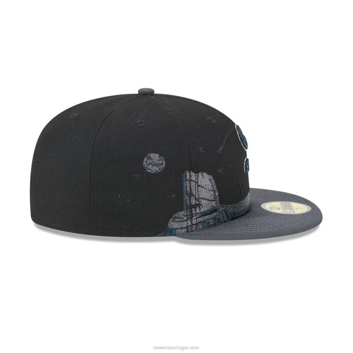 FFTN1337 New Era boné justo chicago white sox planetário preto 59fifty