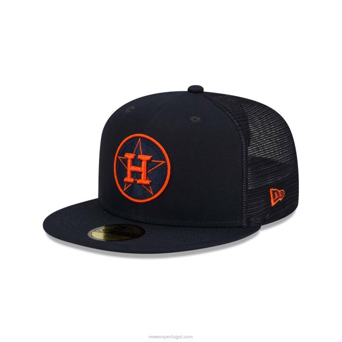 FFTN1338 New Era houston astros mlb treino de rebatidas navy 59fifty cap