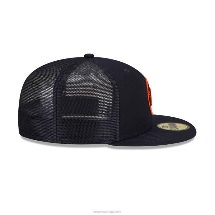 FFTN1338 New Era houston astros mlb treino de rebatidas navy 59fifty cap