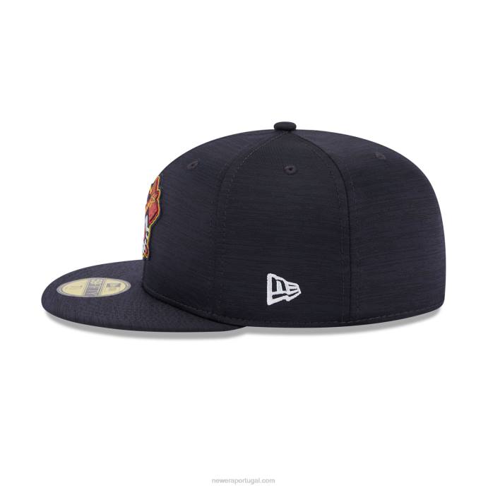 FFTN1339 New Era Boné azul 59fifty azul clubhouse do Atlanta Braves