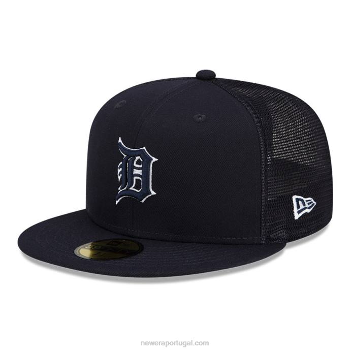 FFTN133 New Era detroit tigers mlb treino de rebatidas navy 59fifty boné