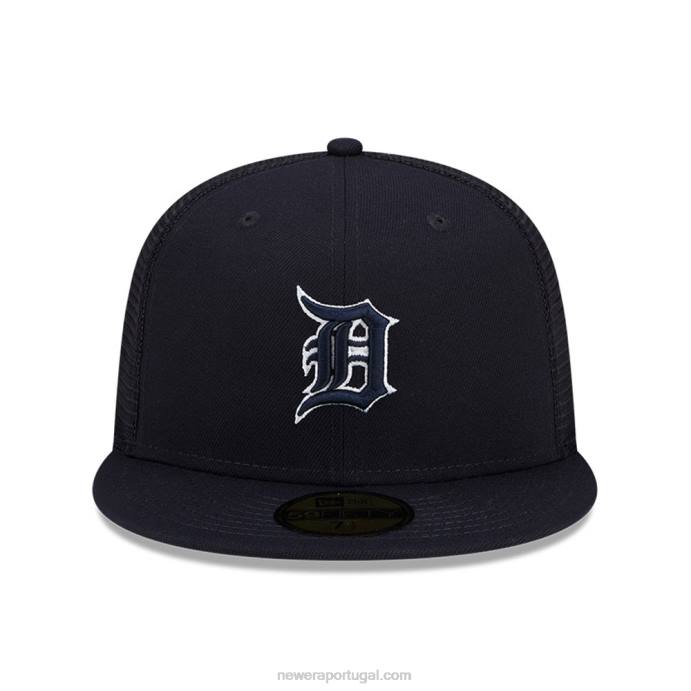 FFTN133 New Era detroit tigers mlb treino de rebatidas navy 59fifty boné