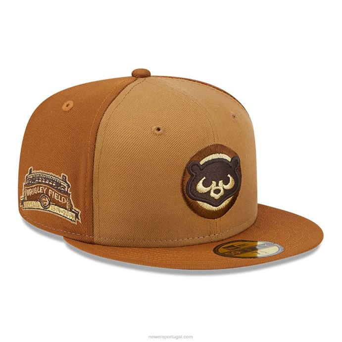 FFTN1340 New Era Boné chicago cubs marrom tritone 59fifty