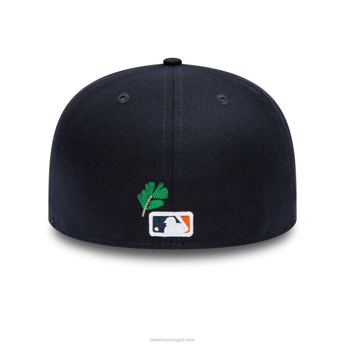 FFTN1342 New Era boné justo Detroit Tigers Stateview Navy 59fifty