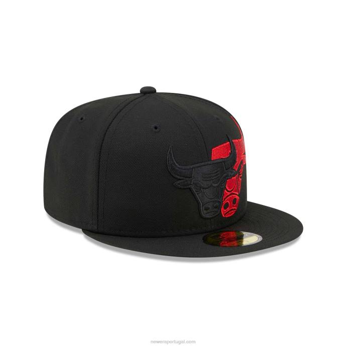 FFTN1344 New Era chicago bulls nba elements boné preto 59fifty
