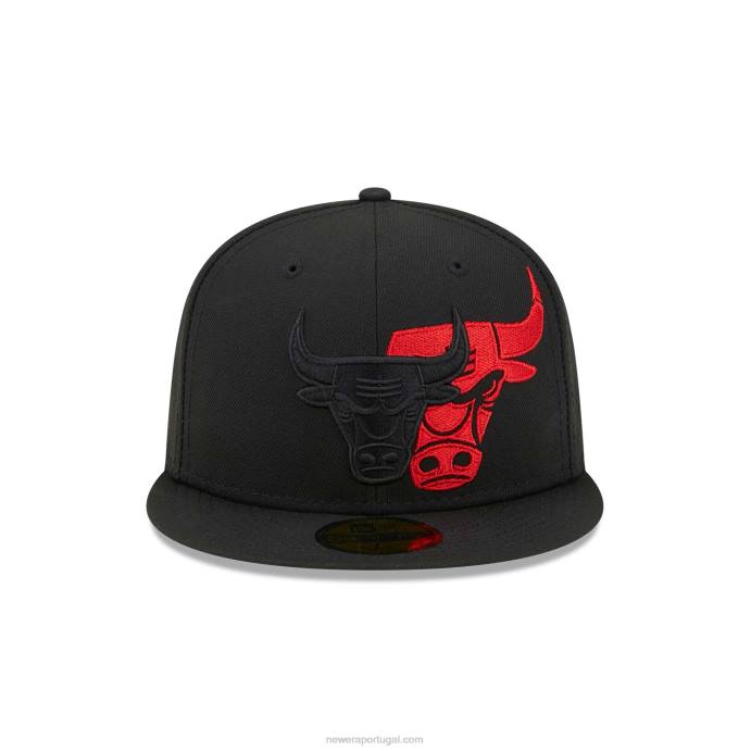 FFTN1344 New Era chicago bulls nba elements boné preto 59fifty