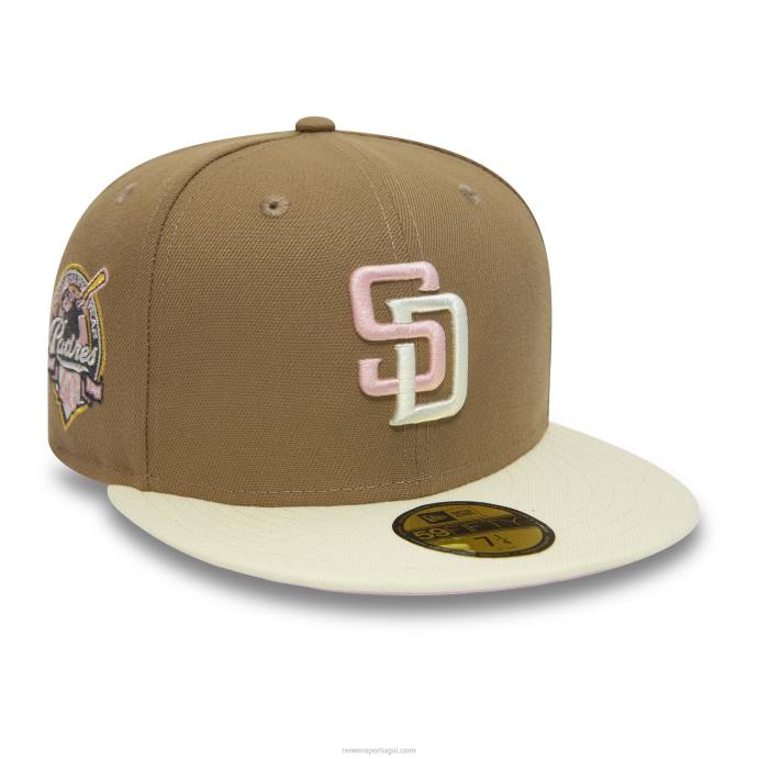 FFTN1345 New Era san diego padres 40º aniversário boné cáqui 59fifty